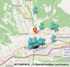Mappa SS27, 11100 Aosta AO, Italia (1.671)