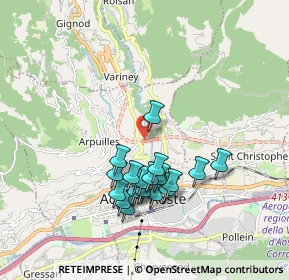 Mappa SS27, 11100 Aosta AO, Italia (1.6475)