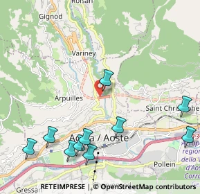 Mappa SS27, 11100 Aosta AO, Italia (2.75455)