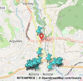 Mappa SS27, 11100 Aosta AO, Italia (1.307)