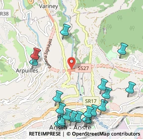 Mappa SS27, 11100 Aosta AO, Italia (1.3945)