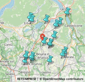 Mappa 23892 Bulciago LC, Italia (7.47529)