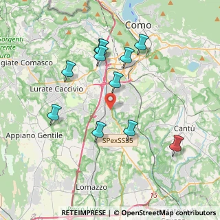 Mappa Via Ticino, 22073 Fino Mornasco CO, Italia (3.74091)