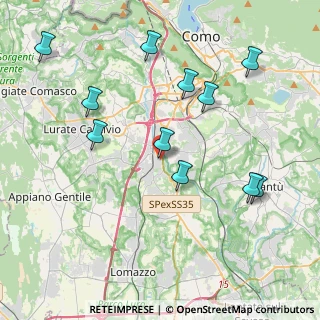 Mappa Via Ticino, 22073 Fino Mornasco CO, Italia (4.31273)