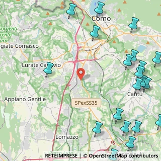Mappa Via Ticino, 22073 Fino Mornasco CO, Italia (6.7245)