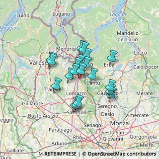 Mappa Via Ticino, 22073 Fino Mornasco CO, Italia (9.637)