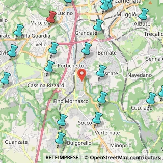 Mappa Via Ticino, 22073 Fino Mornasco CO, Italia (3.122)