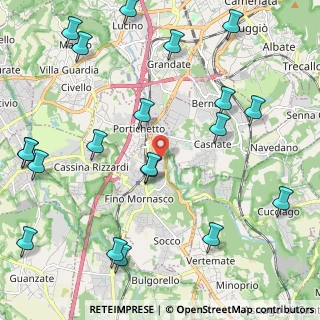 Mappa Via Ticino, 22073 Fino Mornasco CO, Italia (2.781)