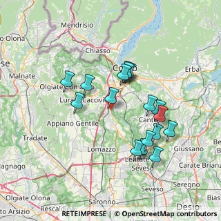 Mappa Via Ticino, 22073 Fino Mornasco CO, Italia (6.59)