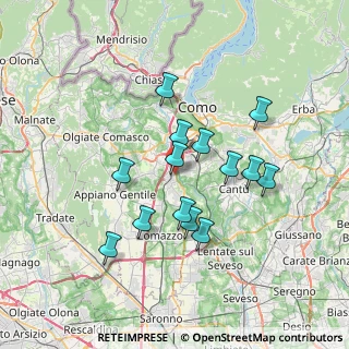 Mappa Via Ticino, 22073 Fino Mornasco CO, Italia (6.17143)