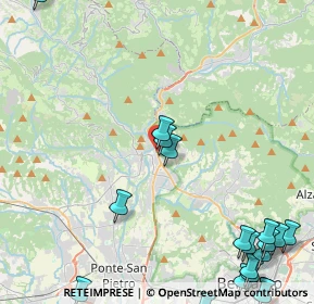 Mappa Via dell'Olmo, 24018 Villa d'Almè BG, Italia (6.7005)