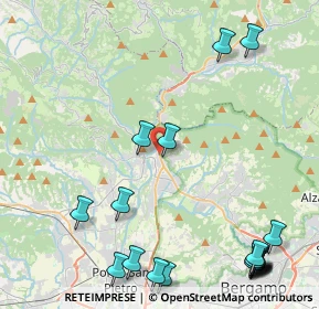 Mappa Via Trezzini, 24018 Villa d'Almè BG, Italia (6.1375)