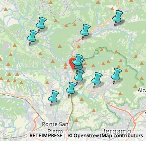 Mappa Via Trezzini, 24018 Villa d'Almè BG, Italia (3.66667)