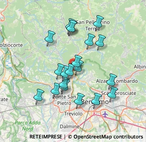 Mappa Via Trezzini, 24018 Villa d'Almè BG, Italia (6.312)