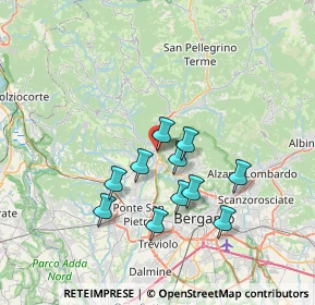 Mappa Via dell'Olmo, 24018 Villa d'Almè BG, Italia (5.95545)