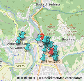 Mappa Via Trezzini, 24018 Villa d'Almè BG, Italia (0.725)