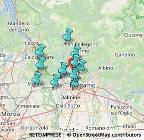 Mappa Via dell'Olmo, 24018 Villa d'Almè BG, Italia (8.74333)