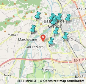 Mappa Via Melagrani, 36061 Bassano del Grappa VI, Italia (1.65273)