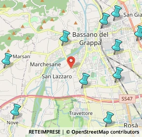 Mappa Via Melagrani, 36061 Bassano del Grappa VI, Italia (3.03545)