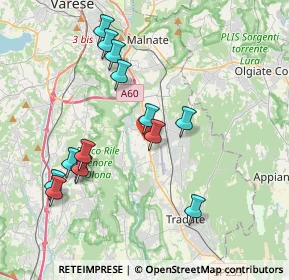 Mappa Via Campo dei Fiori, 21043 Castiglione Olona VA, Italia (3.92571)