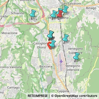 Mappa Via Campo dei Fiori, 21043 Castiglione Olona VA, Italia (1.84636)