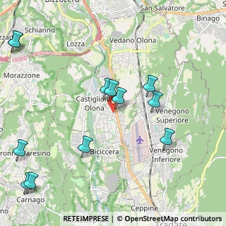 Mappa Via Campo dei Fiori, 21043 Castiglione Olona VA, Italia (2.54167)