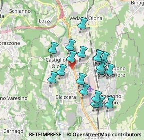 Mappa Via Campo dei Fiori, 21043 Castiglione Olona VA, Italia (1.54368)