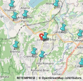 Mappa Via Alessandro Manzoni, 22040 Lurago D'erba CO, Italia (2.45083)