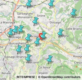 Mappa Via Statale Briantea, 23890 Barzago LC, Italia (2.152)