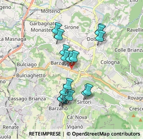 Mappa Via Statale Briantea, 23890 Barzago LC, Italia (1.555)