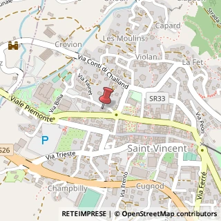 Mappa Via Italo Mus, 3, 11027 Saint-Vincent, Aosta (Valle d'Aosta)