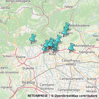 Mappa Via Teresio Olivelli, 36061 Bassano del Grappa VI, Italia (7.09364)