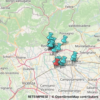 Mappa Via Teresio Olivelli, 36061 Bassano del Grappa VI, Italia (8.145)