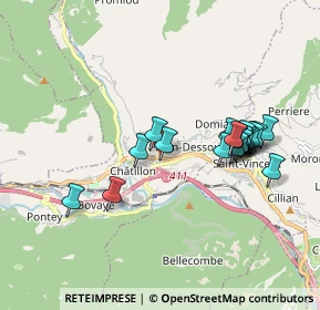 Mappa Via Circonvallazione, 11024 Chatillon AO, Italia (1.7145)