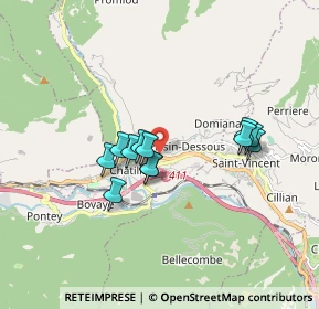 Mappa Via Circonvallazione, 11024 Chatillon AO, Italia (1.3575)