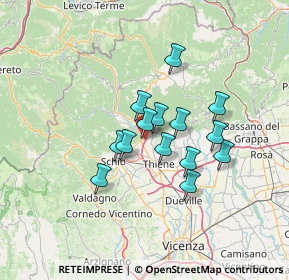 Mappa Via Tondelle, 36013 Piovene Rocchette VI, Italia (9.945)