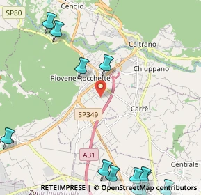 Mappa Via Tondelle, 36013 Piovene Rocchette VI, Italia (3.33231)