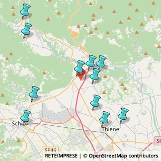 Mappa Via Tondelle, 36013 Piovene Rocchette VI, Italia (4.56455)
