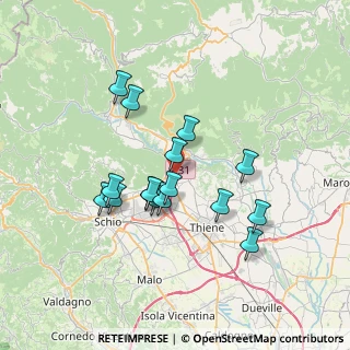 Mappa Via Tondelle, 36013 Piovene Rocchette VI, Italia (6.09438)