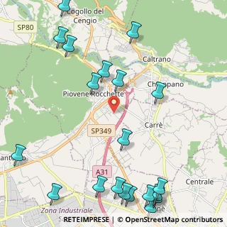 Mappa Via Tondelle, 36013 Piovene Rocchette VI, Italia (3.0055)