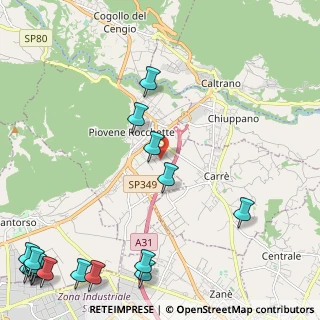 Mappa Via Tondelle, 36013 Piovene Rocchette VI, Italia (3.43688)