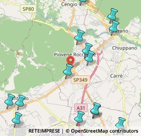 Mappa Via del Monte, 36013 Piovene Rocchette VI, Italia (2.81)