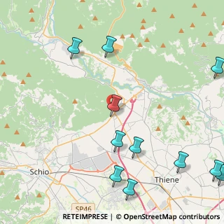 Mappa Via del Monte, 36013 Piovene Rocchette VI, Italia (5.78182)