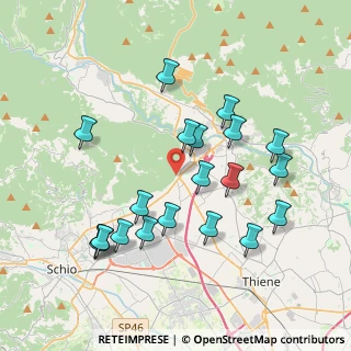 Mappa Via del Monte, 36013 Piovene Rocchette VI, Italia (3.8665)