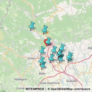 Mappa Via del Monte, 36013 Piovene Rocchette VI, Italia (6.51667)