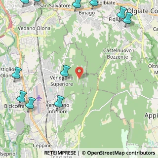 Mappa Strada Val Moriggiola Della, 21040 Venegono Superiore VA, Italia (3.43182)