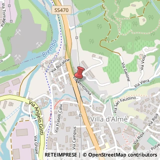 Mappa Via Sigismondi, 58, 24018 Villa d'Almè, Bergamo (Lombardia)