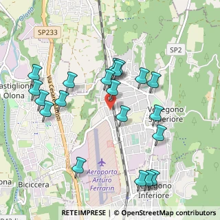 Mappa Via Fratelli Cervi, 21040 Venegono Superiore VA, Italia (1.0295)