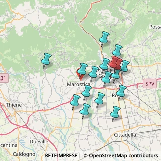 Mappa Via Ponte Quarello, 36063 Marostica VI, Italia (6.65412)