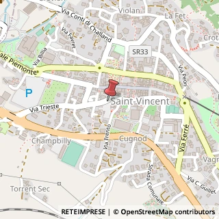 Mappa Via A. Vuillerminaz, 44, 11027 Saint-Vincent, Aosta (Valle d'Aosta)